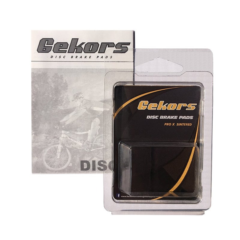 Gekors Metallic Bicycle Disc Brake Pads for Shimano/Tektro/TRP, 1 Pair with a Spring, Golden - Image 3